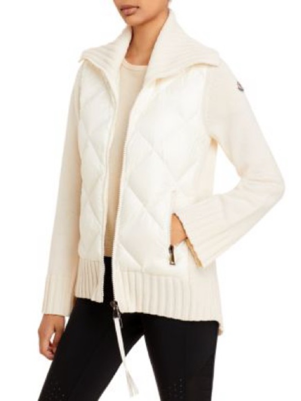Moncler Mixed Media Zip Cardigan